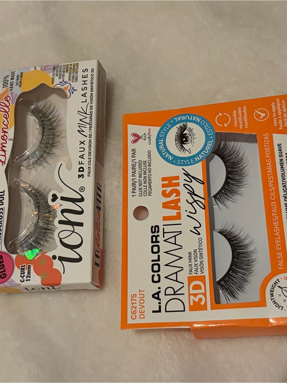 2 Sets of Brand New L.A. Colors Dramatic Lash False Eyelashes & IONI MINK LASH